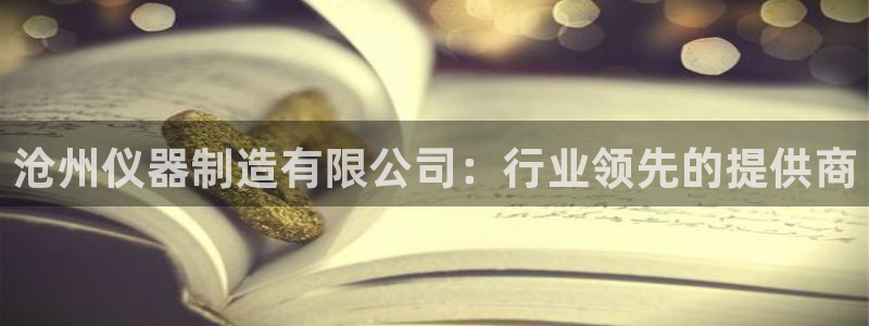 恒行开户娱乐6ll5l特惠：沧州仪器制造有限公司：行业领先的