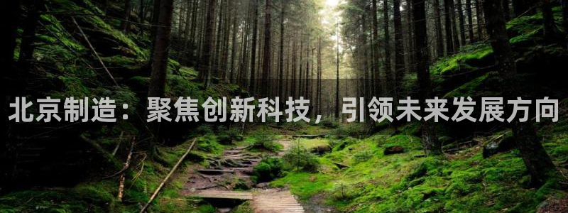 恒行彩票亏5千：北京制造：聚焦创新科技，引领未来发展方向