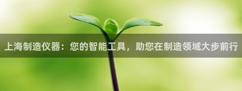恒行2下74OO5：上海制造仪器：您的智能工具，助您在制造领