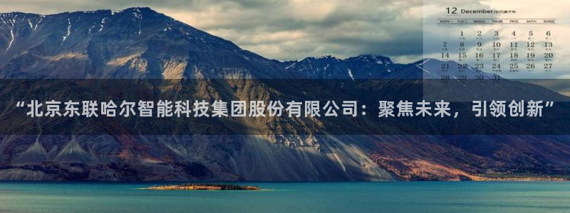 恒行3乃5O6917：“北京东联哈尔智能科技集团股份有限公司