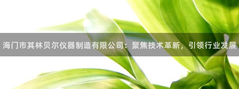 恒行娱乐寻问74 5：海门市其林贝尔仪器制造有限公司：聚焦技