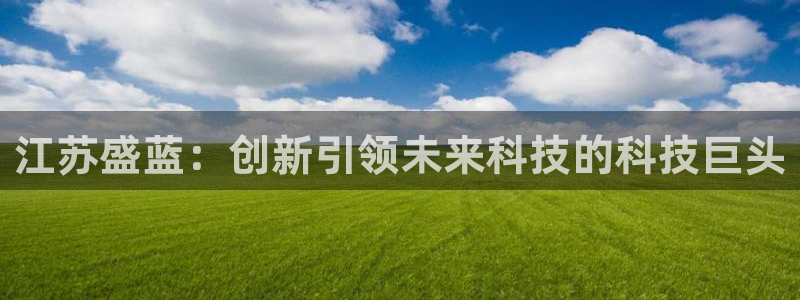 恒指5行情 如来再我心：江苏盛蓝：创新引领未来科技的科技巨头