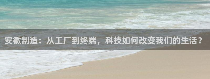 恒行娱乐掌74ooo5呀蚕：安徽制造：从工厂到终端，科技如何