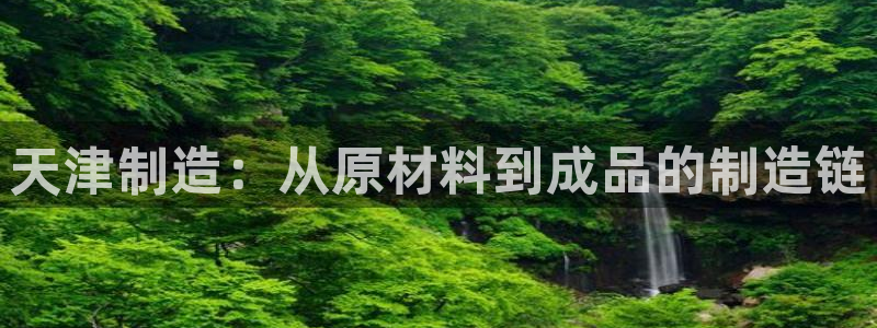 恒行彩票亏5千：天津制造：从原材料到成品的制造链